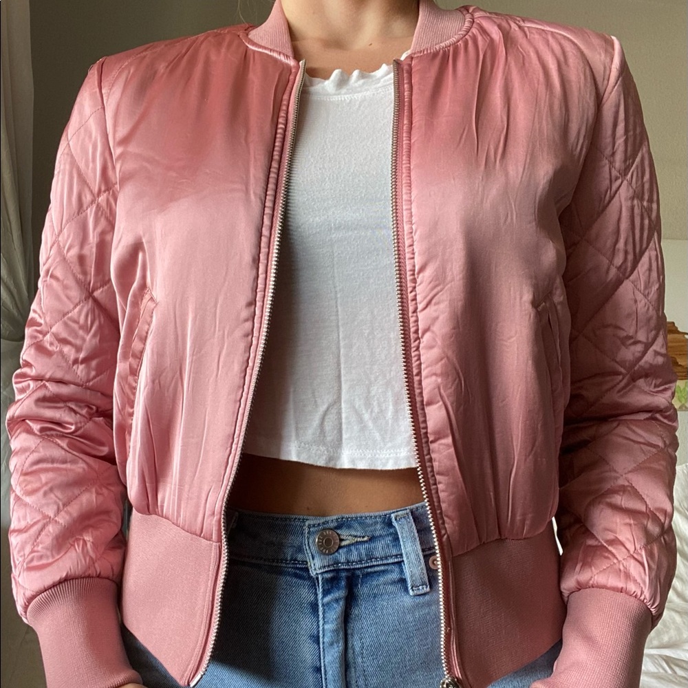 Divided Pink Bomber Jacket